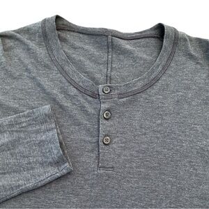 lululemon athletica Gray Long Sleeve Henley Shirt